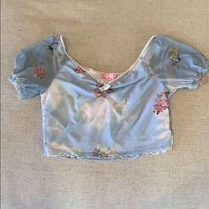 Dolls Kill Blue Angel Crop Top